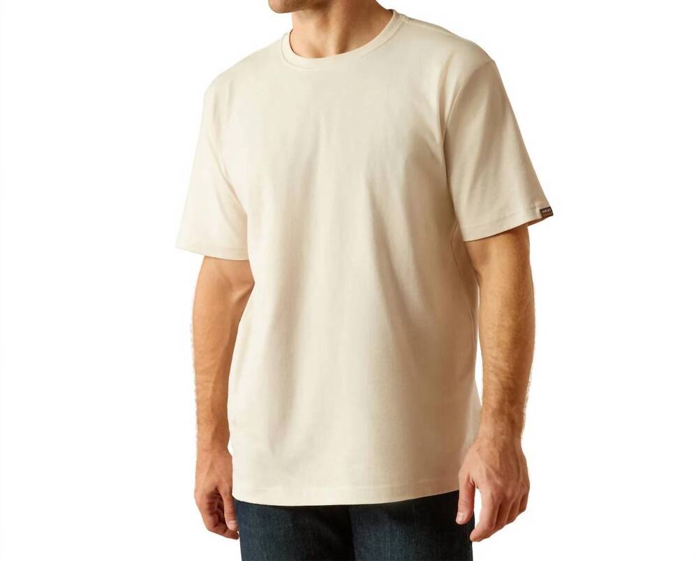NEW ARIAT rebar cotton strong moonbeam t-shirt in beige